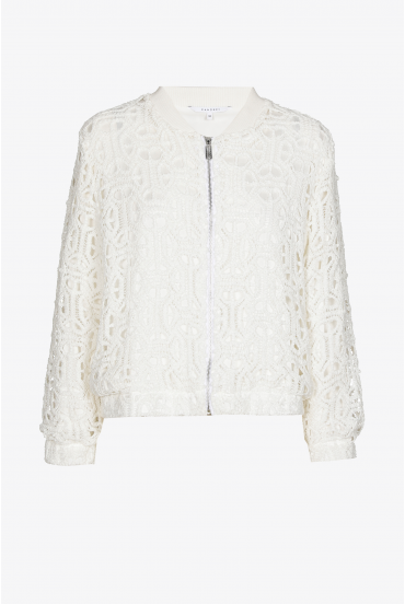 Veste bomber en macramé