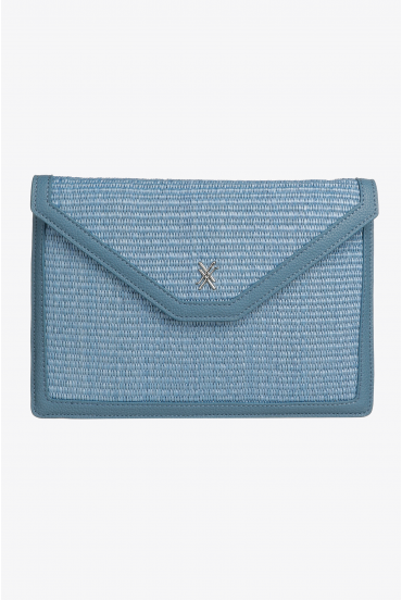 Pochette élégante avec raphia