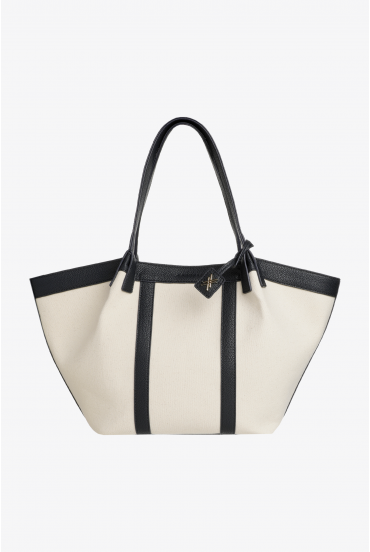 Elegante tas met linnenstructuur