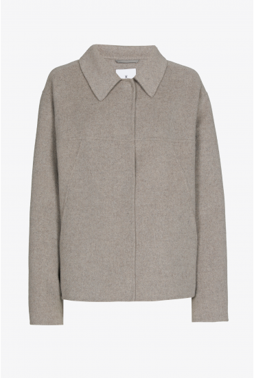 Oversized jasje met hemdkraag