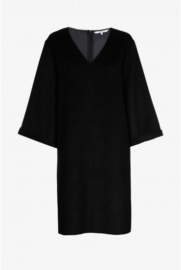 Robe en ligne A en 2 tissus