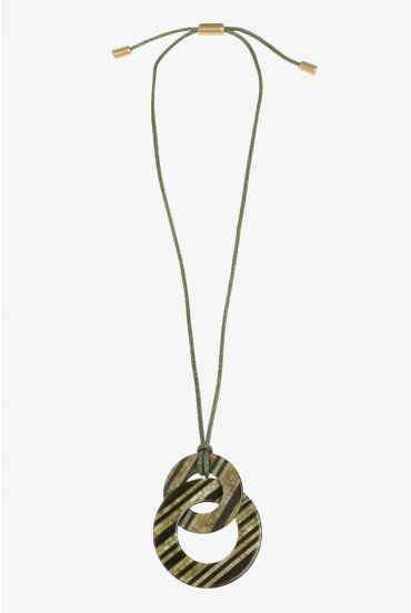 Lange halsketting met ronde hangers