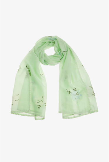 Elegante sjaal met bloemen