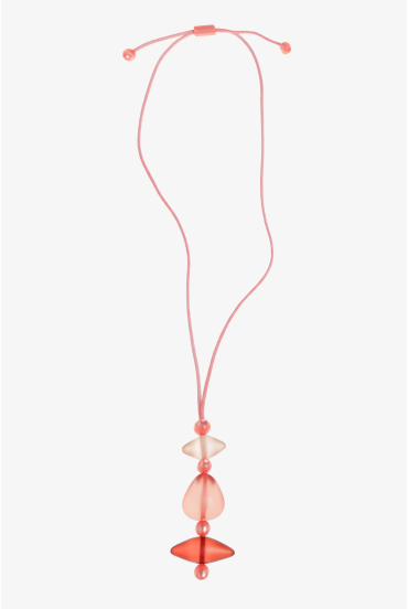 Lange halsketting met harsparels