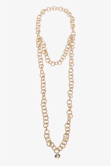 Long link chain in three layers