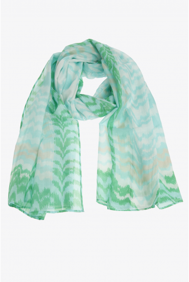 Mint green cotton scarf