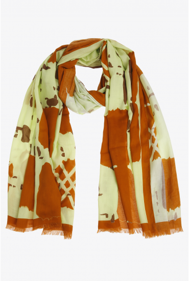 Block print scarf