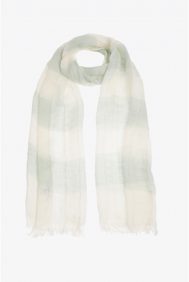 Linen scarf with subtle sparkle 