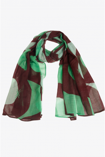 Scarf with wave print