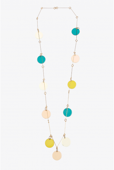 Long colourful necklace