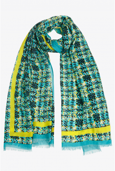 Scarf with colourful print