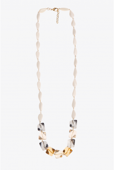 Long collier orné de pierres