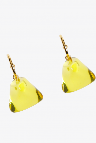 Earrings with coloured stones