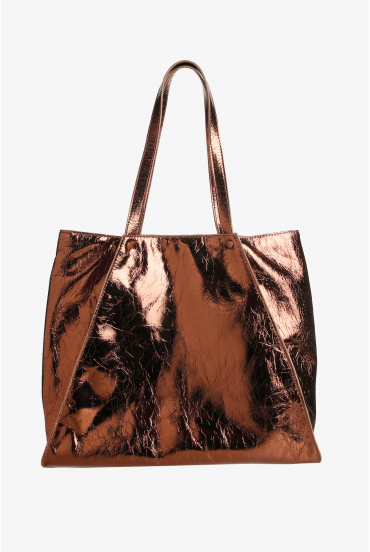 Xandres leather shopping bag