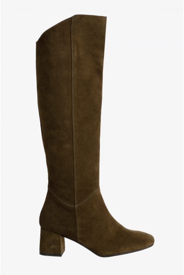 Long suede boots