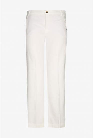 Pantalon d'été blanc à pli