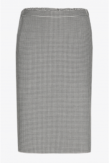 Skirt with houndstooth print