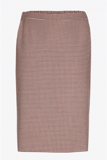 Skirt with houndstooth print