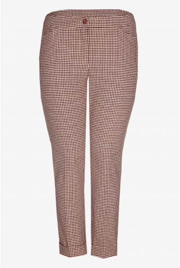 Trousers with houndstooth print