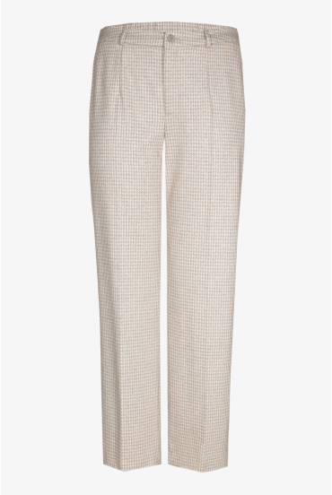 Pantalon à motif pied-de-poule