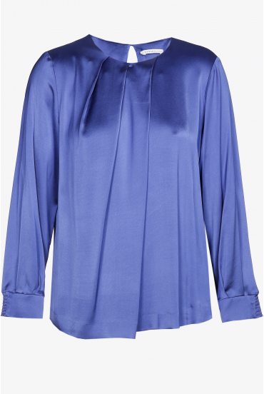 Bluse in glänzender Satinoptik