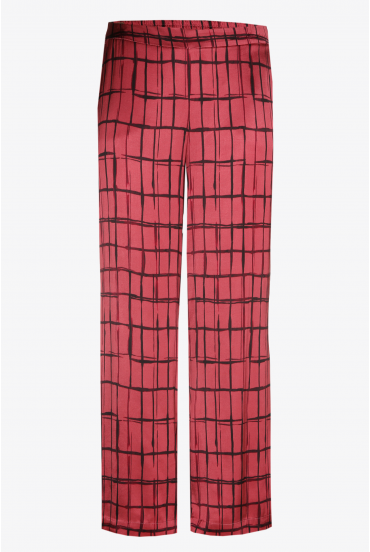 Pantalon satiné avec motif