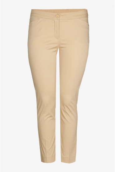 Trousers with a pressed crease