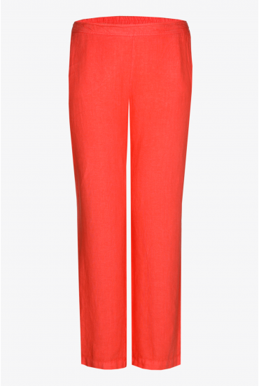Pantalon en lin à jambes droites