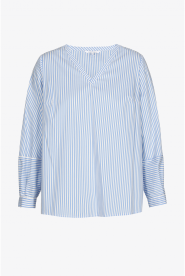 Gestreepte blouse met stretch