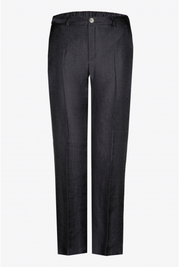 Glanzende broek met wijde pijpen