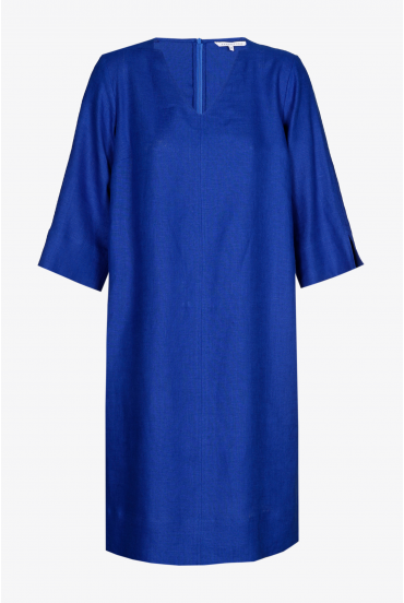 Robe en lin à encolure en V