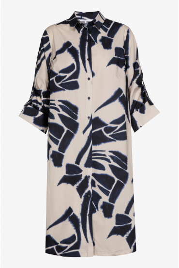 Bedrucktes Kleid mit Knopfleiste