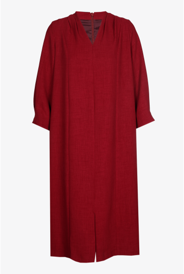 Langes Kleid aus Kreppstoff