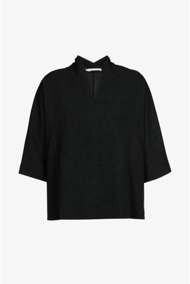 Blouse in crêpestof