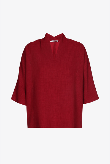 Blouse in crêpestof