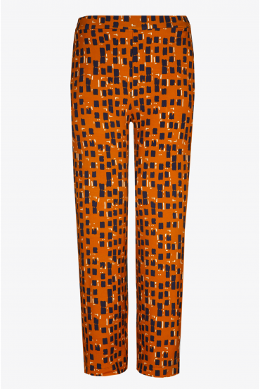 Broek met originele blokprint