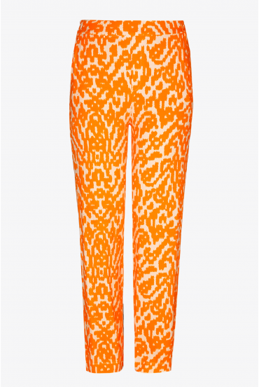 Broek in stretchstof met print