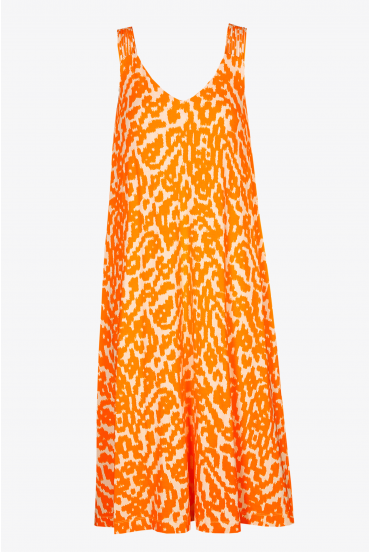 Long beach dress with A-line