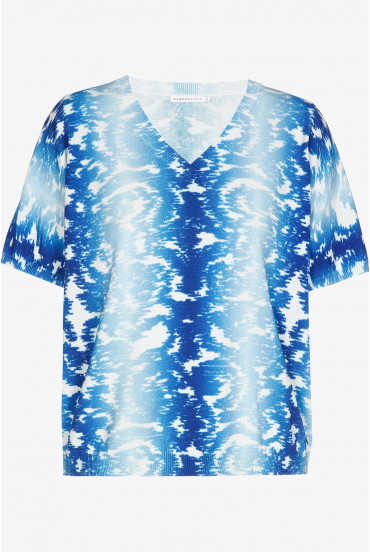 Oversized jumper with summery print