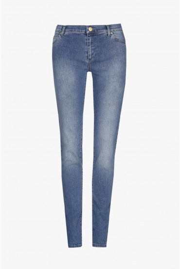 Blue skinny jeans