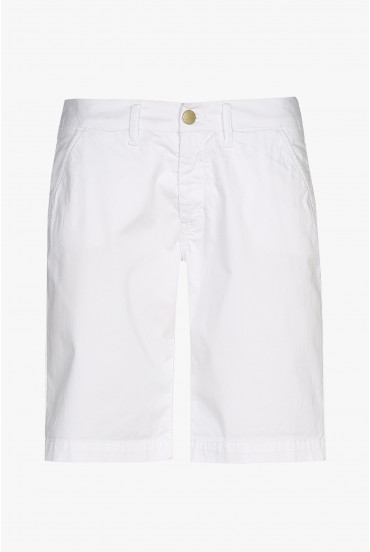 Weiße Shorts mit Stretch