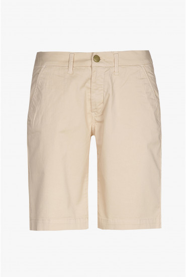Beige Shorts mit Stretch