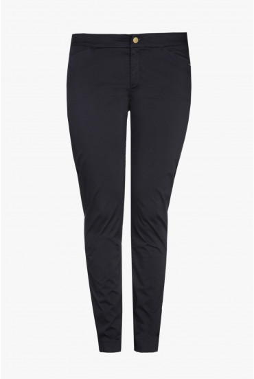 Navyblaue Baumwollhosen, slim fit