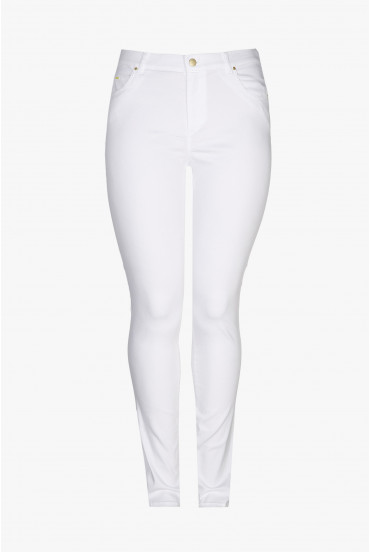 Witte slim fit jeans broek