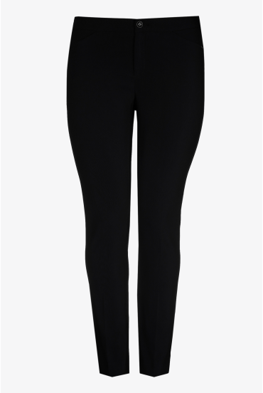 Pantalon noir à coupe ajustée