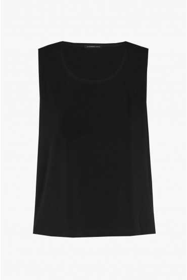 Black sleeveless top