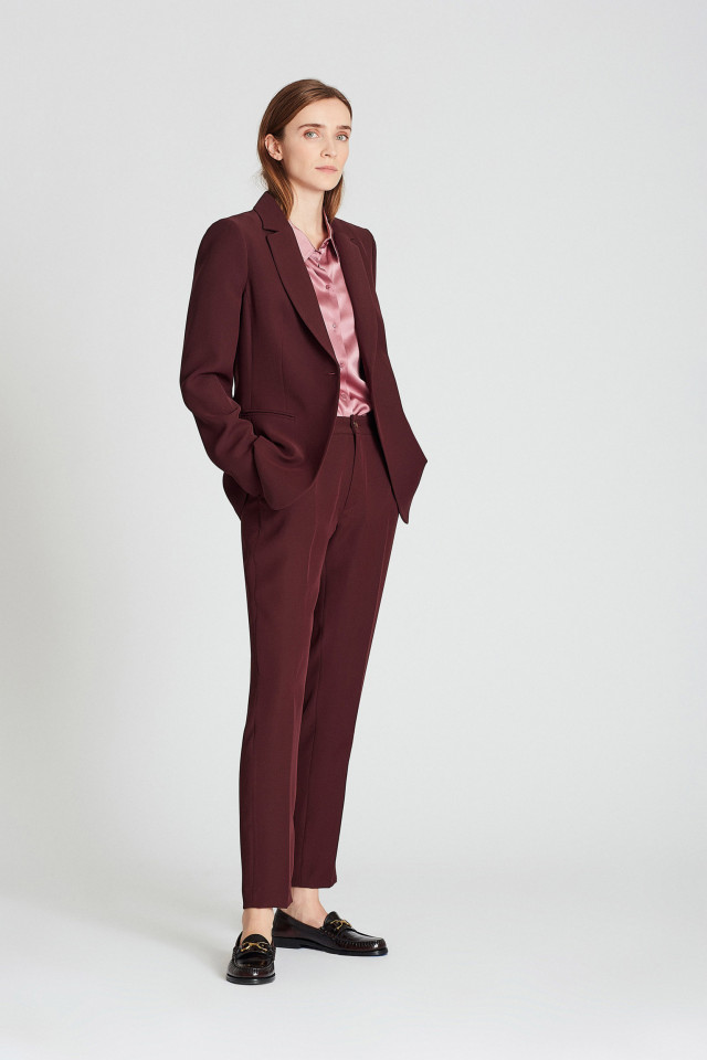 Smart burgundy trousers