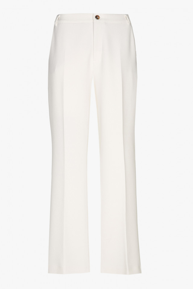 Ecru trousers with straight fit