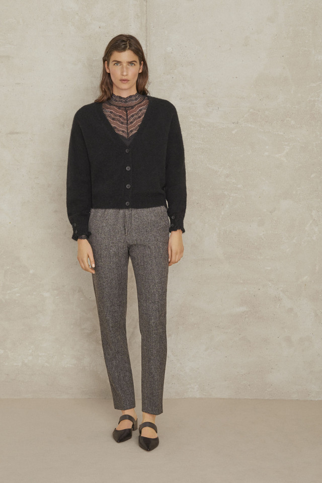 Dark grey woollen trousers 