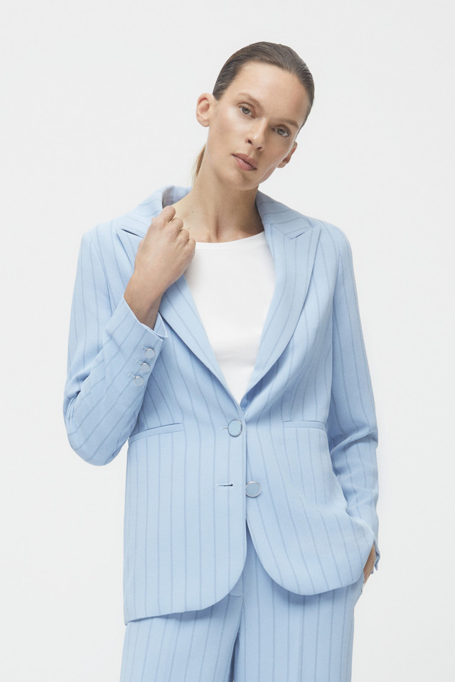 Light blue striped blazer